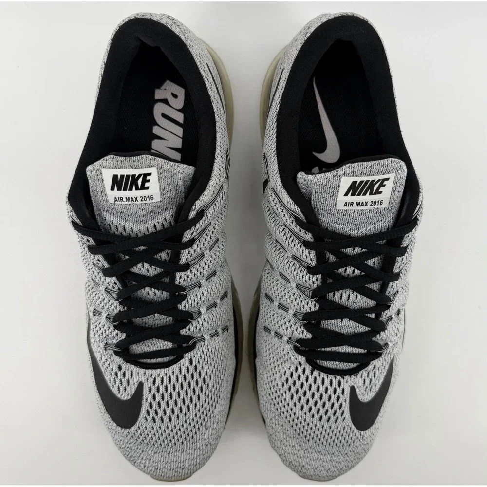 Nike Air Max 2016 Men Size 12 Grey Black White Running Athletic Shoes 806771-001